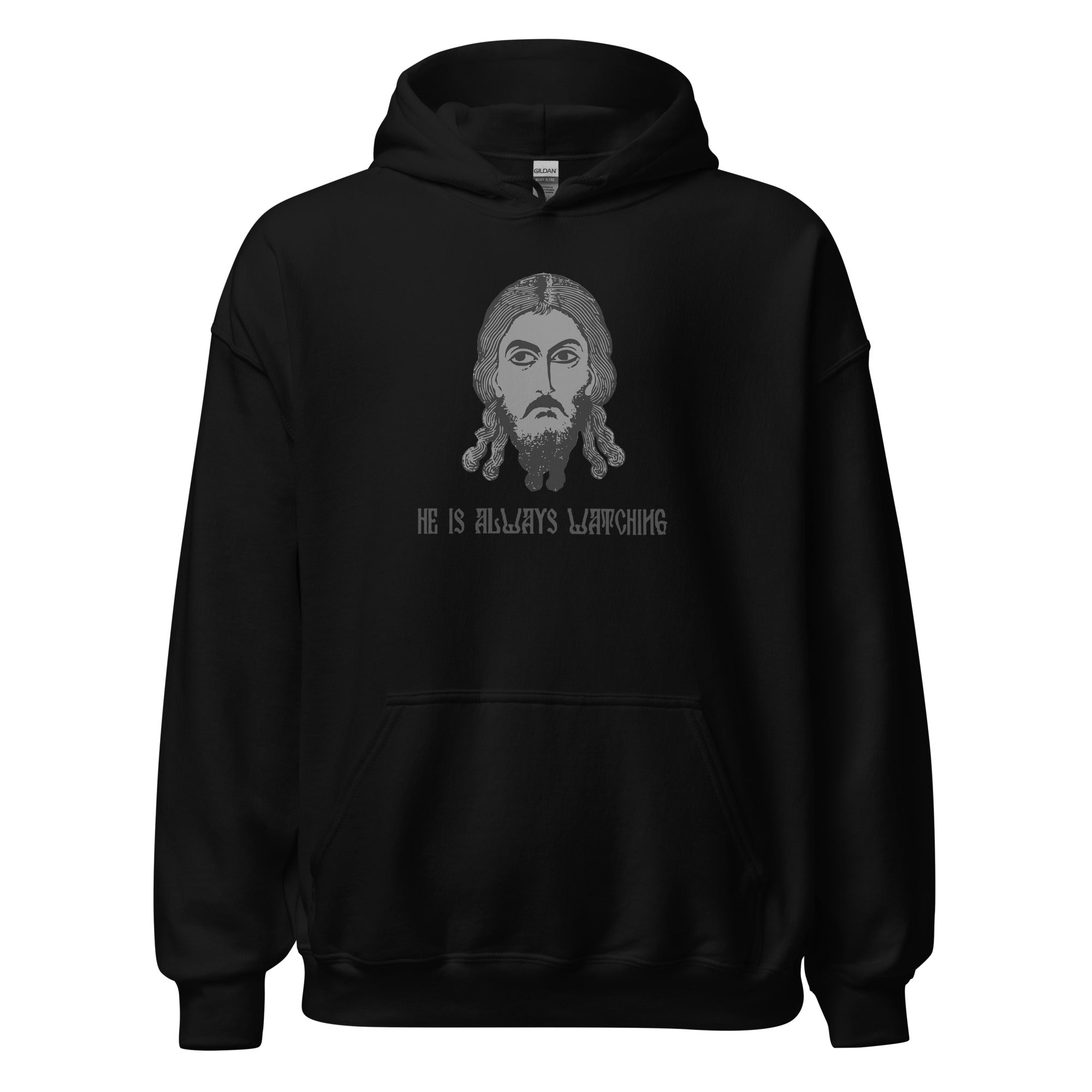 Orthodox Jesus Hoodie - Black Color - Front