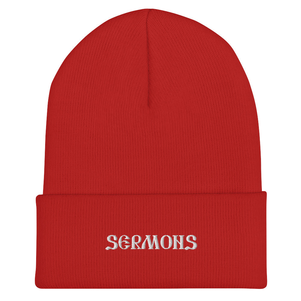 Sermons Christian Beanie - Red Color